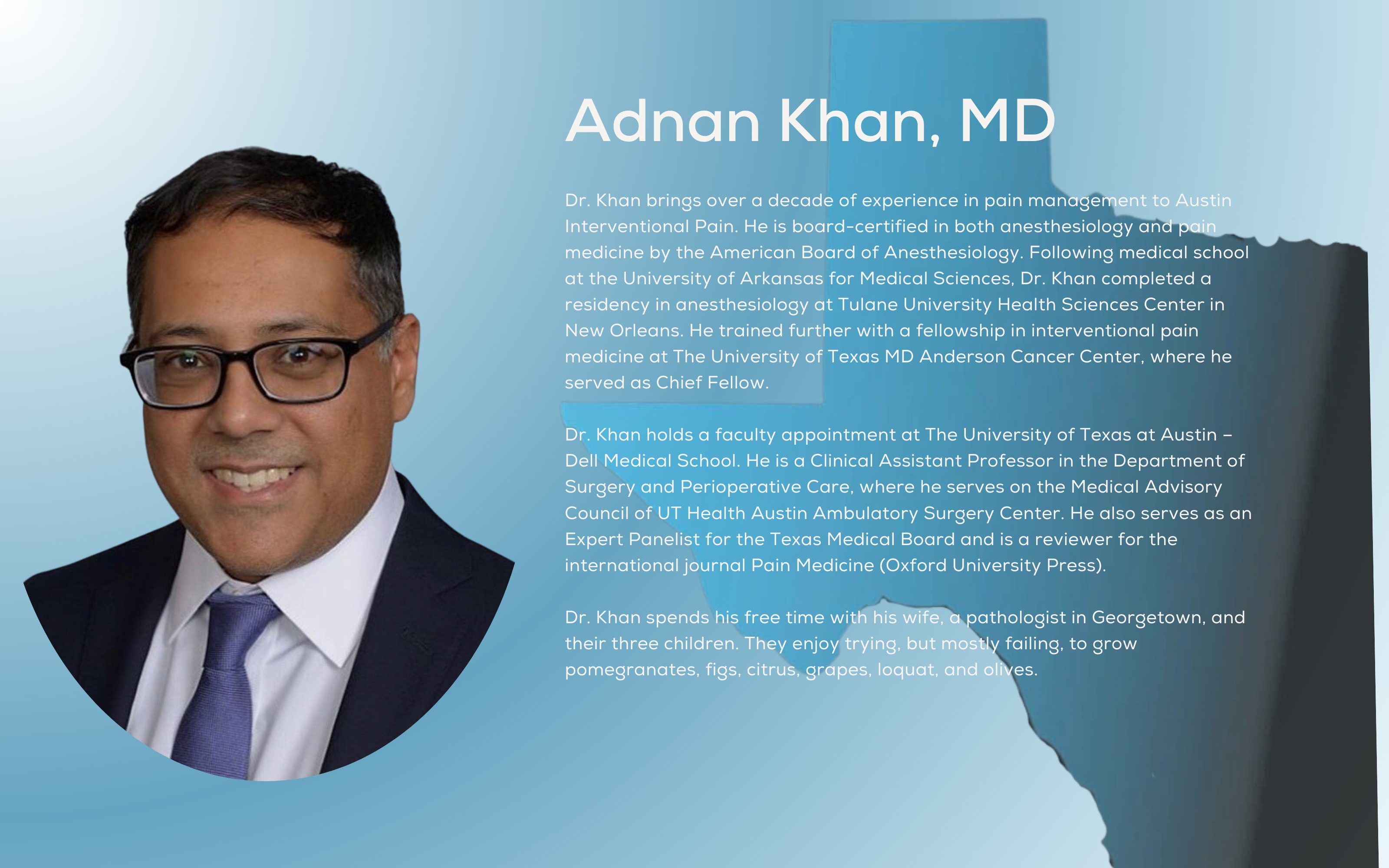 Our Practice Adan Khan, MD Biography - Georgetown Interventional Pain